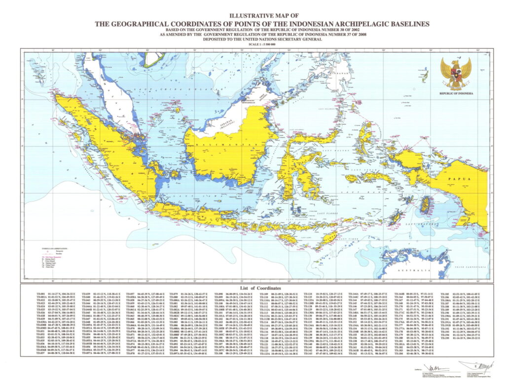 Indonesia: List and Illustrative Map of Geographical Coordinates of ...